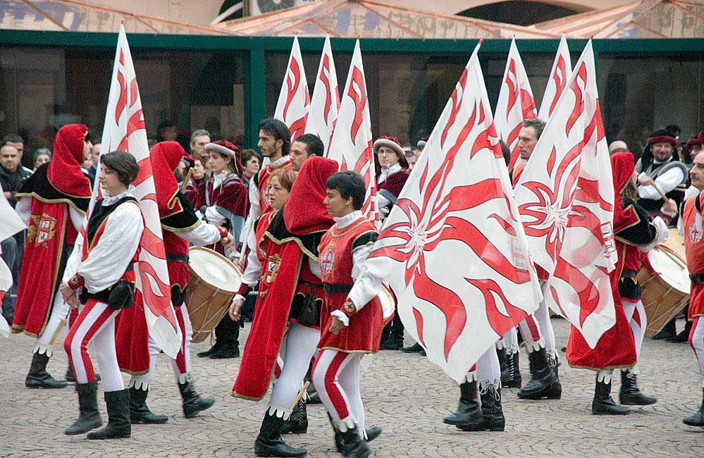 traditional Piedmont flag throwers