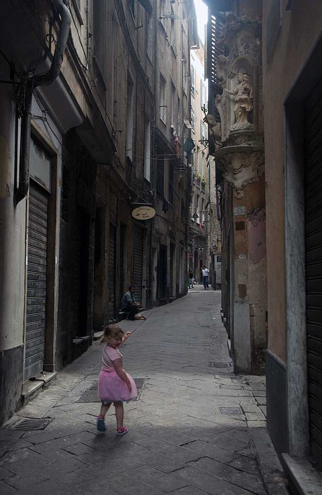 Narrow streets are a great place to explore - Genoa