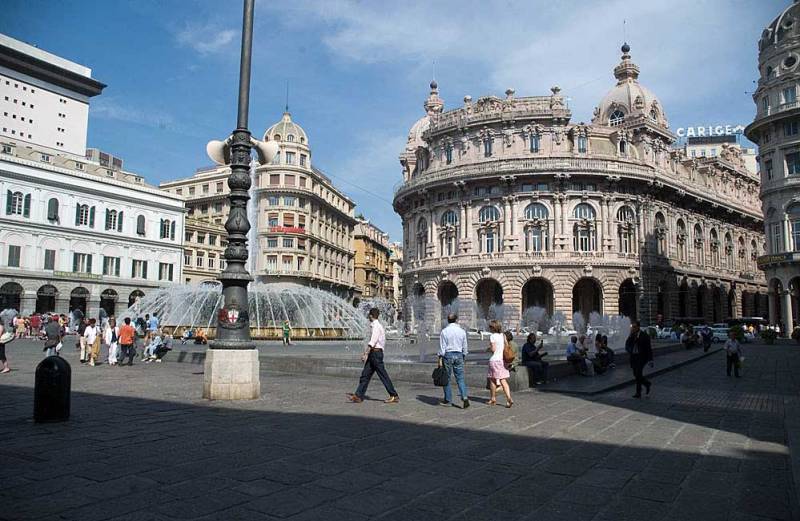 Central piazza - city of Genoa